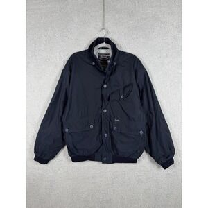 Faconnable Water Resistant Full Zip Bomber Jacket Coat Navy Blue Men's Size L